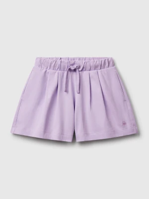 Benetton, Shorts In Pure Cotton, size M, Lilac, Kids United Colors of Benetton