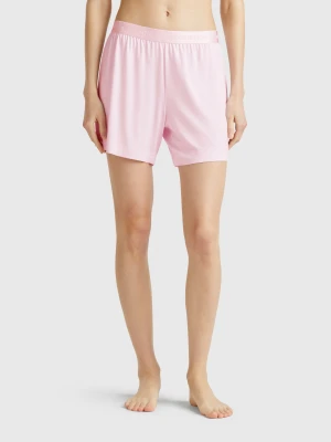 Benetton, Shorts In Stretch Modal, size M, Lilac, Women United Colors of Benetton