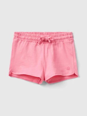 Benetton, Shorts With Drawstring In Organic Cotton, size 104, Pink, Kids United Colors of Benetton