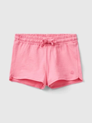 Benetton, Shorts With Drawstring In Organic Cotton, size 82, Pink, Kids United Colors of Benetton