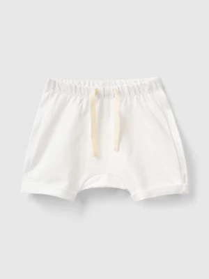 Benetton, Shorts With Patch On The Back, size 50, White, Kids United Colors of Benetton