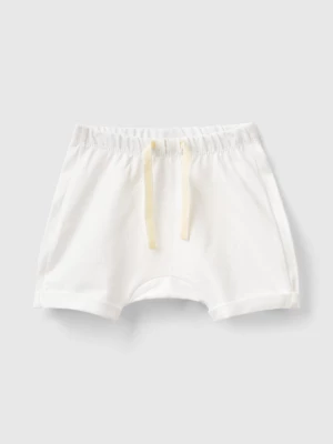 Benetton, Shorts With Patch On The Back, size 50, White, Kids United Colors of Benetton