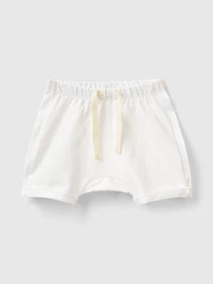 Benetton, Shorts With Patch On The Back, size 68, White, Kids United Colors of Benetton