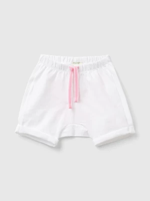 Benetton, Shorts With Patch On The Back, size 74, White, Kids United Colors of Benetton