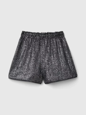 Benetton, Shorts With Sequins, size XL, Dark Gray, Kids United Colors of Benetton