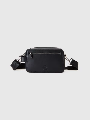 Benetton, Shoulder Bag In Imitation Leather, size OS, Black, Women United Colors of Benetton