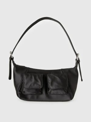 Benetton, Shoulder Bag With Pockets, Size: OS, Black, Women United Colors of Benetton