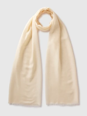 Benetton, Silk Blend Scarf, Size: OS, Creamy White, Women United Colors of Benetton
