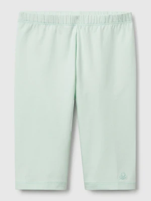 Benetton, 3/4 Leggings In Stretch Cotton, size 98, Aqua, Kids United Colors of Benetton