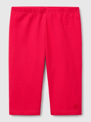 Benetton, 3/4 Leggings In Stretch Cotton, Size: 82, Fuchsia, Kids United Colors of Benetton
