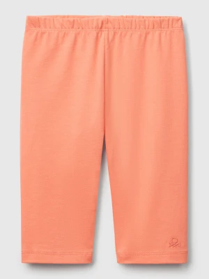 Benetton, 3/4 Leggings In Stretch Cotton, size 104, Peach, Kids United Colors of Benetton