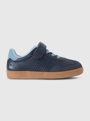 Benetton, Sneakers In Imitation Leather And Suede, size 30, Dark Blue, Kids United Colors of Benetton