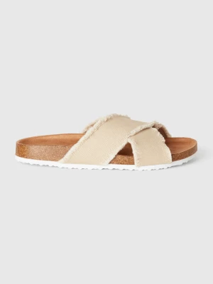 Benetton, Slippers With Double Band, size 40, Beige, Women United Colors of Benetton