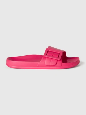 Benetton, Lightweight Rubber Slippers, size 41, Fuchsia, Women United Colors of Benetton