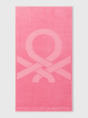 Benetton, Jacquard Beach Towel, size OS, Pink, Men United Colors of Benetton