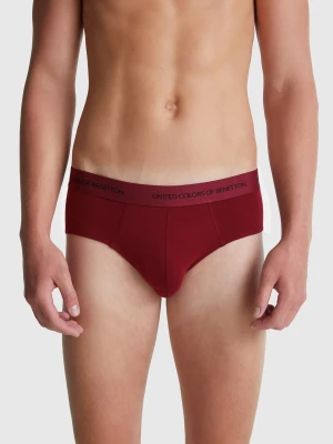 Benetton, Underwear In Stretch Cotton, Size: XL, Burgundy, Men United Colors of Benetton