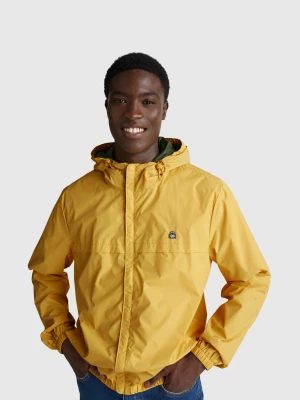 Benetton, Rain Defender Jacket With Hood, size XS, Mustard, Men United Colors of Benetton