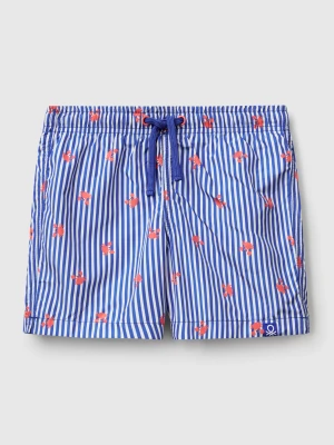 Benetton, Patterned Swim Trunks In Nylon, size XXS, Blue, Kids United Colors of Benetton