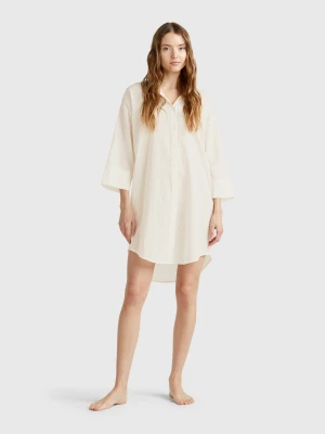 Benetton, Shirt-style Dress, size XXS, Creamy White, Women United Colors of Benetton