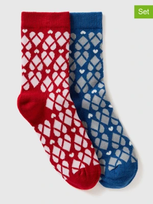 Benetton Skarpety (2 pary) ze wzorem rozmiar: 25-29