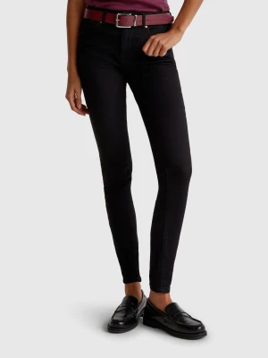 Benetton, Skinny Fit Push Up Jeans, size 34, Black, Women United Colors of Benetton