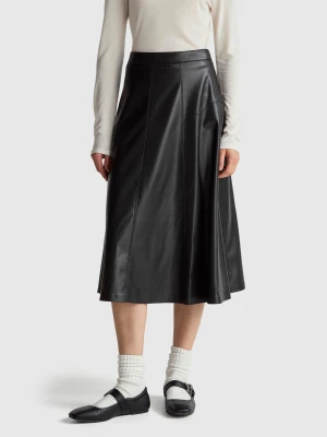 Benetton, Skirt In Imitation Leather, Black, Women United Colors of Benetton