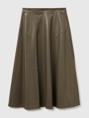 Benetton, Skirt, Military Green, Women United Colors of Benetton