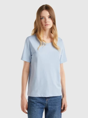 Benetton, Sky Blue Short Sleeve T-shirt, size M, Sky Blue, Women United Colors of Benetton