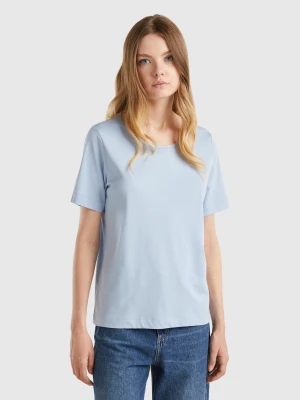 Benetton, Sky Blue Short Sleeve T-shirt, size L, Sky Blue, Women United Colors of Benetton