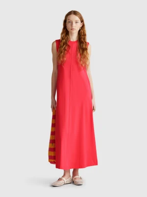 Benetton, Sleeveless Dress In Pure Cotton, size XXS, Cyclamen, Women United Colors of Benetton