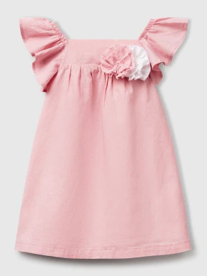 Benetton, Sleeveless Dress With Flower Applique, size 116, Pink, Kids United Colors of Benetton