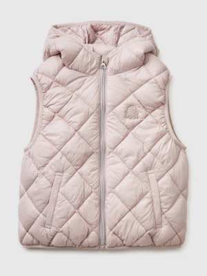 Benetton, Sleeveless Jacket With Hood, Size: XL, Pink, Kids United Colors of Benetton