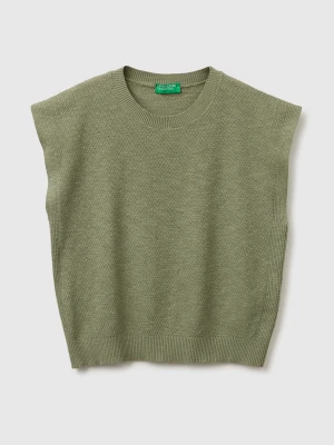 Benetton, Sleeveless Linen Blend Sweater, Size: XS, Women United Colors of Benetton