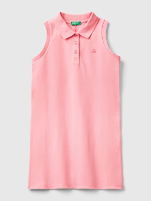 Benetton, Sleeveless Polo-style Dress, size 2XL, Pink, Kids United Colors of Benetton