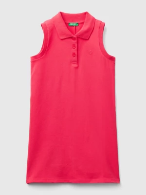 Benetton, Sleeveless Polo-style Dress, size L, Fuchsia, Kids United Colors of Benetton