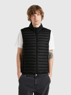 Benetton, Sleeveless Regular Fit Jacket With Recycled Padding, size XS, Black, Men United Colors of Benetton