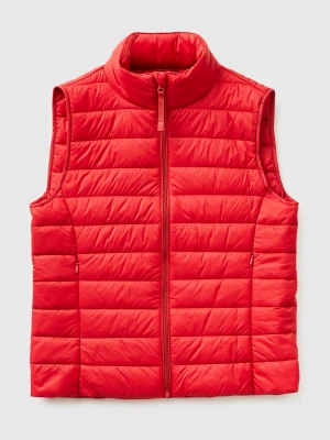 Benetton, Sleeveless Slim Fit Padded Jacket, Size: XS, Strawberry, Women United Colors of Benetton