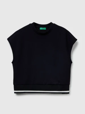 Benetton, Sleeveless Sweater In Stretch Modal, Size: XXS, Black, Women United Colors of Benetton