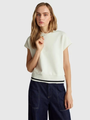 Benetton, Sleeveless Sweater In Stretch Modal, Size: XXS, Creamy White, Women United Colors of Benetton