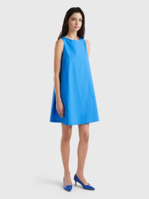 Benetton, Sleeveless Trapeze Dress, size L, Blue, Women United Colors of Benetton