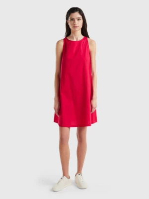 Benetton, Sleeveless Trapeze Dress, size L, Red, Women United Colors of Benetton