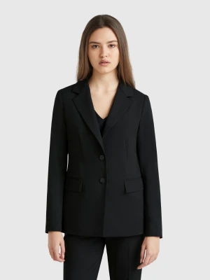 Benetton, Slim Fit Blazer, size , Black, Women United Colors of Benetton