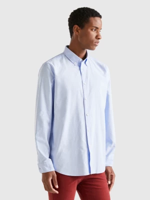 Benetton, Slim Fit Button Down Shirt, size XS, Sky Blue, Men United Colors of Benetton