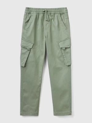 Benetton, Slim Fit Cargo Trousers, size 2XL, Light Green, Kids United Colors of Benetton