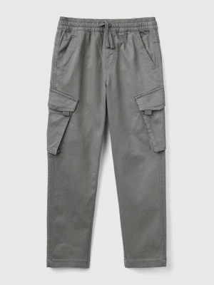 Benetton, Slim Fit Cargo Trousers, size M, Dark Gray, Kids United Colors of Benetton