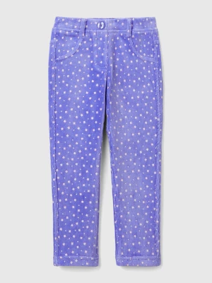 Benetton, Slim Fit Chenille Trousers, size 110, Periwinkle, Kids United Colors of Benetton