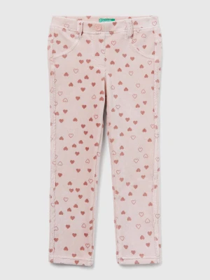 Benetton, Slim Fit Chenille Trousers, Size: 116, Pink, Kids United Colors of Benetton