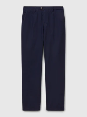 Benetton, Slim-fit Chinos In Lightweight Cotton, Size: 54, Dark Blue, Men United Colors of Benetton