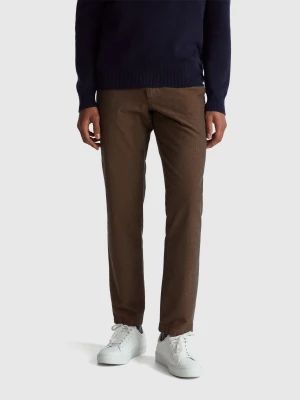 Benetton, Slim Fit Chinos, Size: 54, Dark Brown, Men United Colors of Benetton