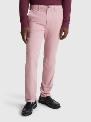 Benetton, Slim Fit Cotton Chinos, Size: 54, Mauve, Men United Colors of Benetton